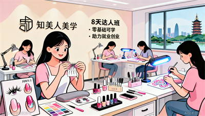 杭州美甲美睫培训哪里好？知美人美学达人班，8天掌握日式漫画睫与网红款式